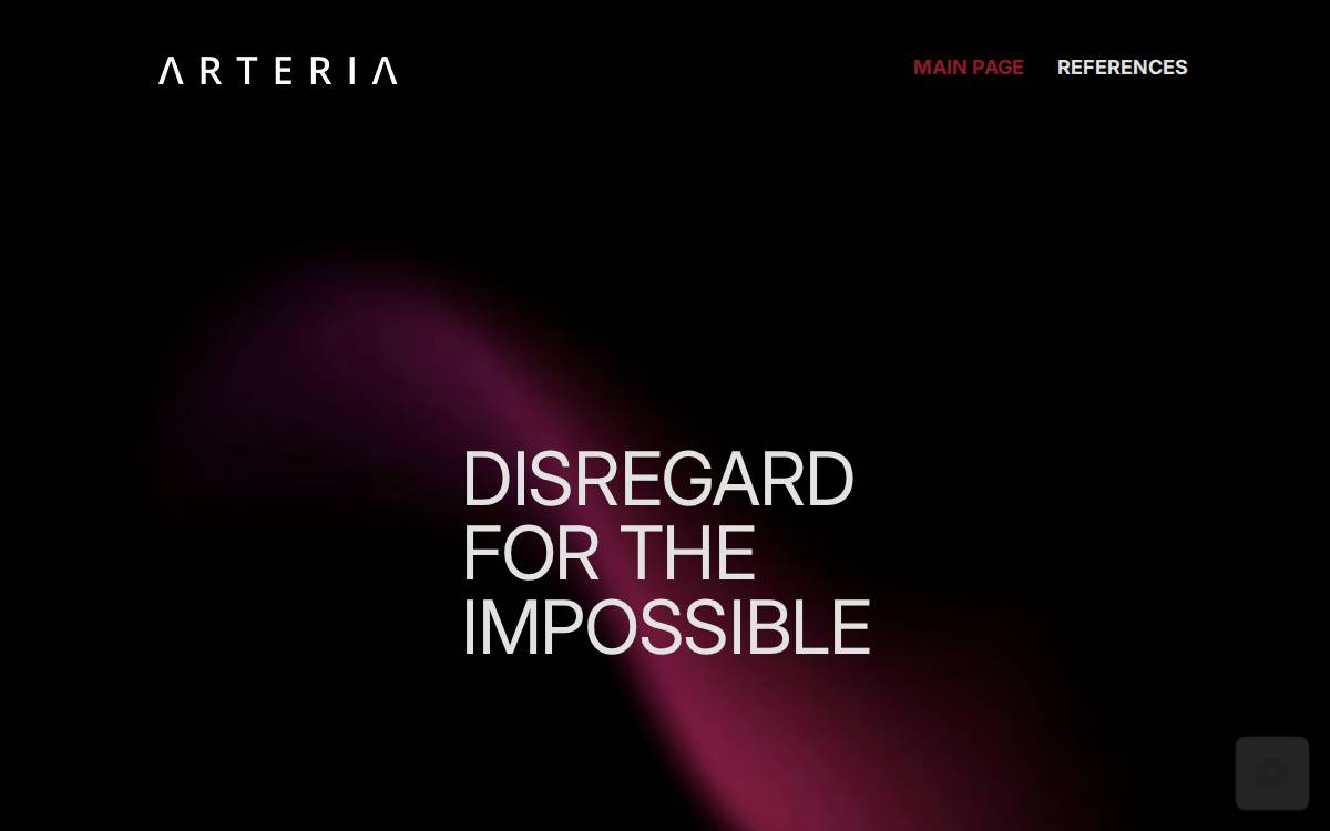 Arteria website preview