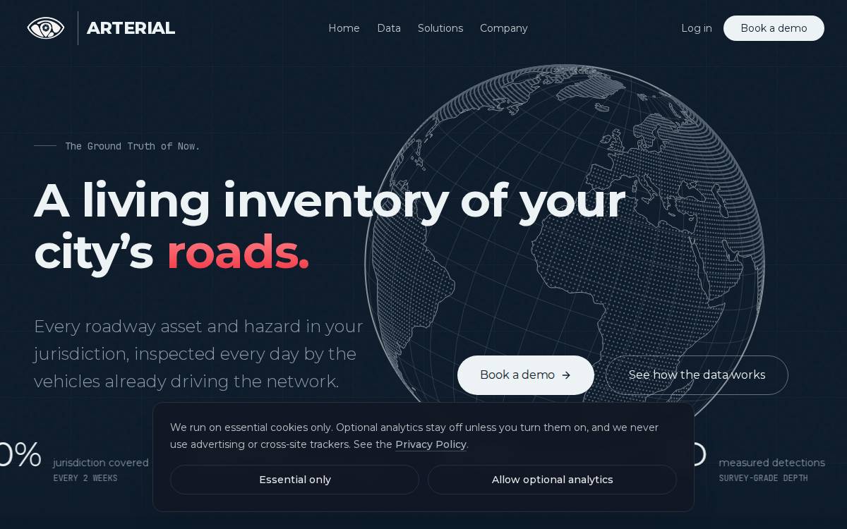 Arterial website preview