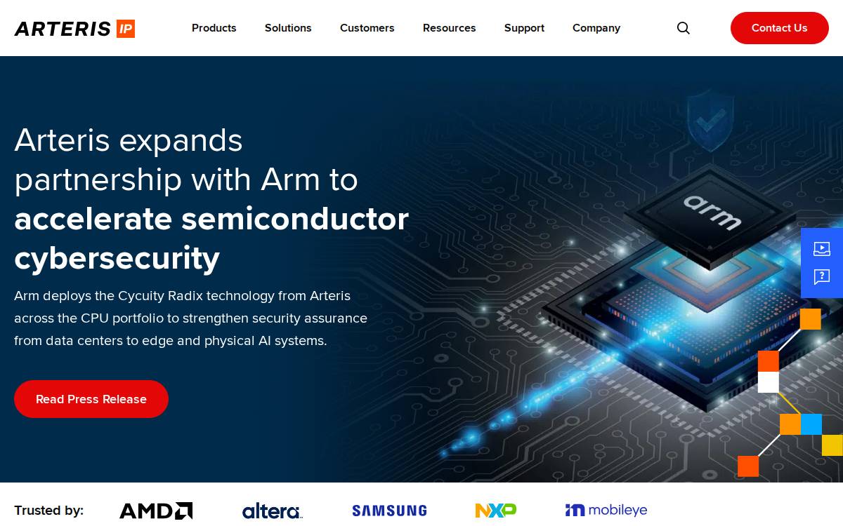 Arteris website preview