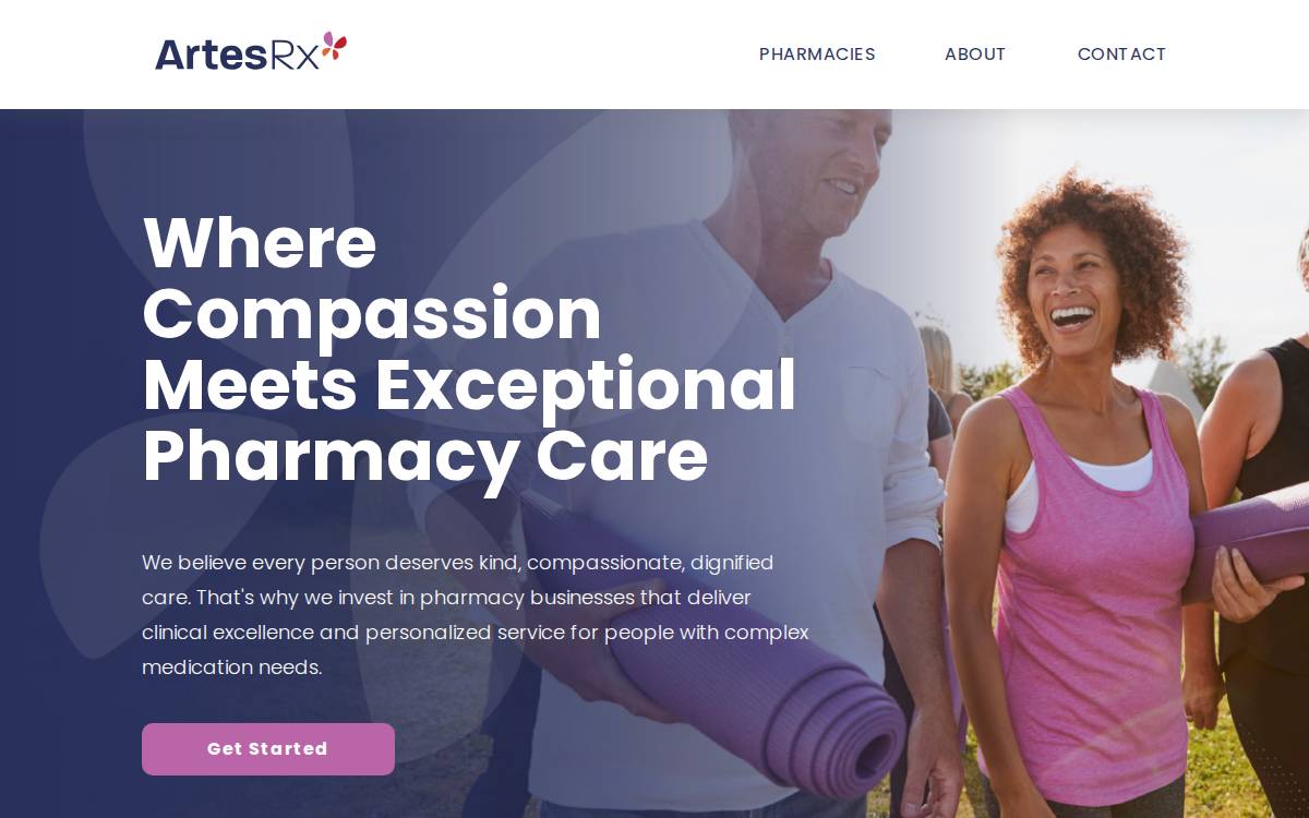 Artesrx website preview