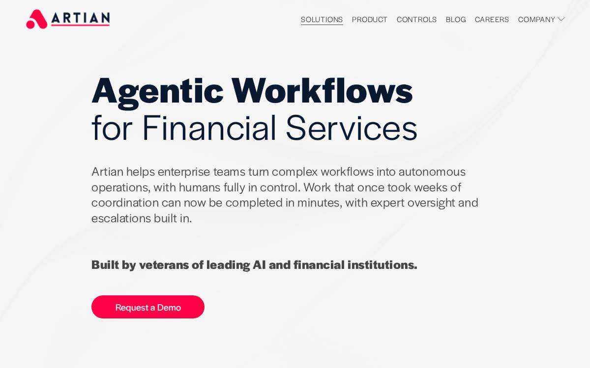Artian website preview