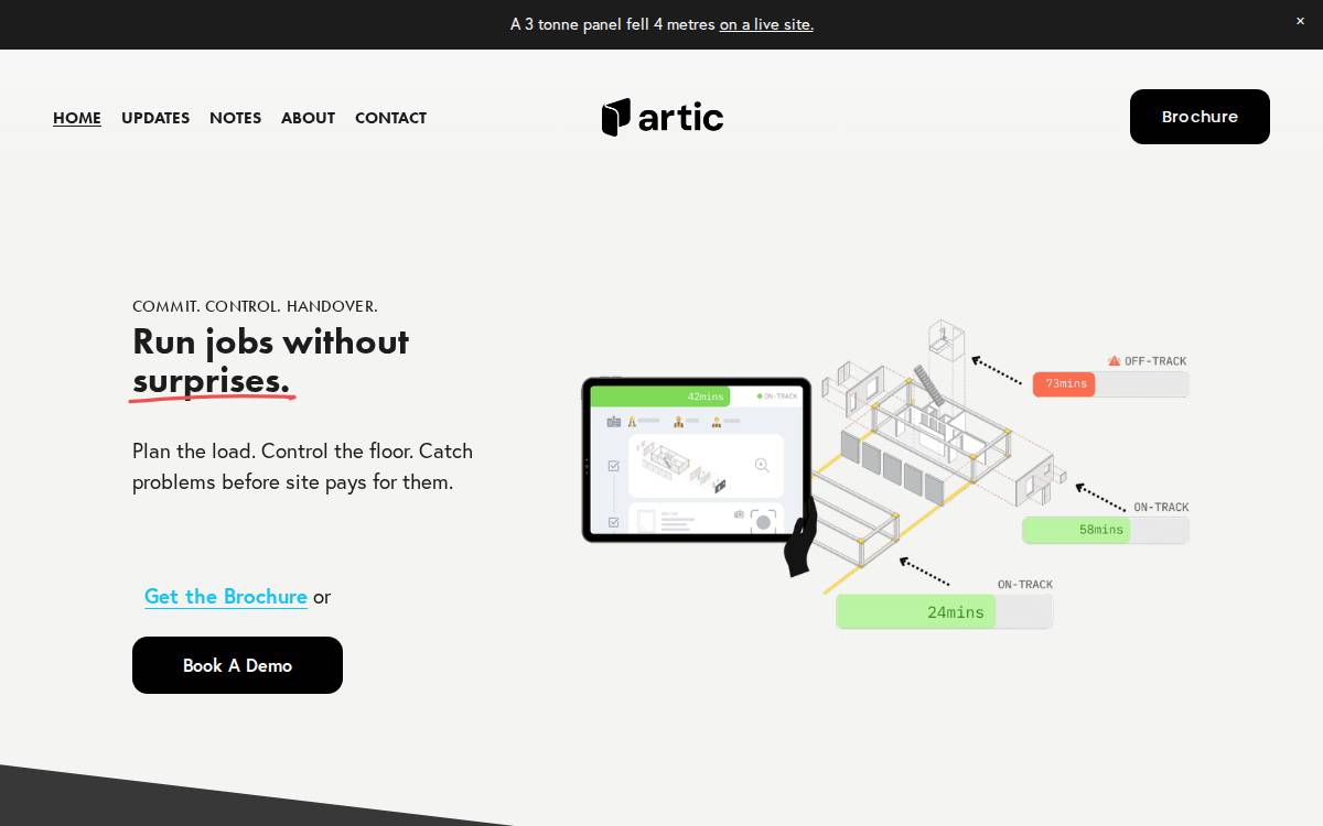 Artic website preview