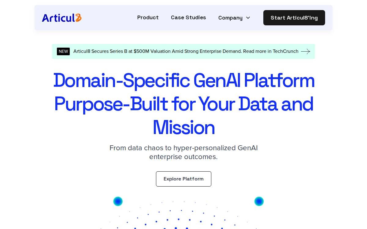 Articul8 website preview