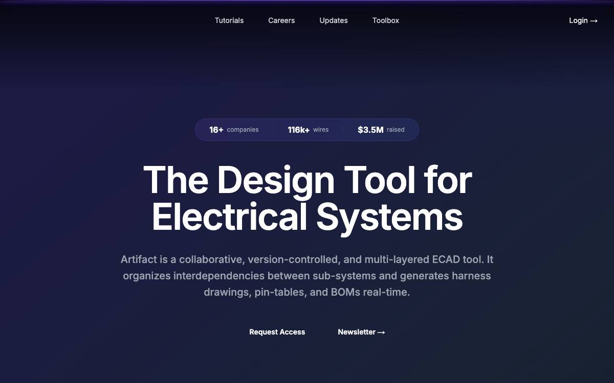 Artifact website preview