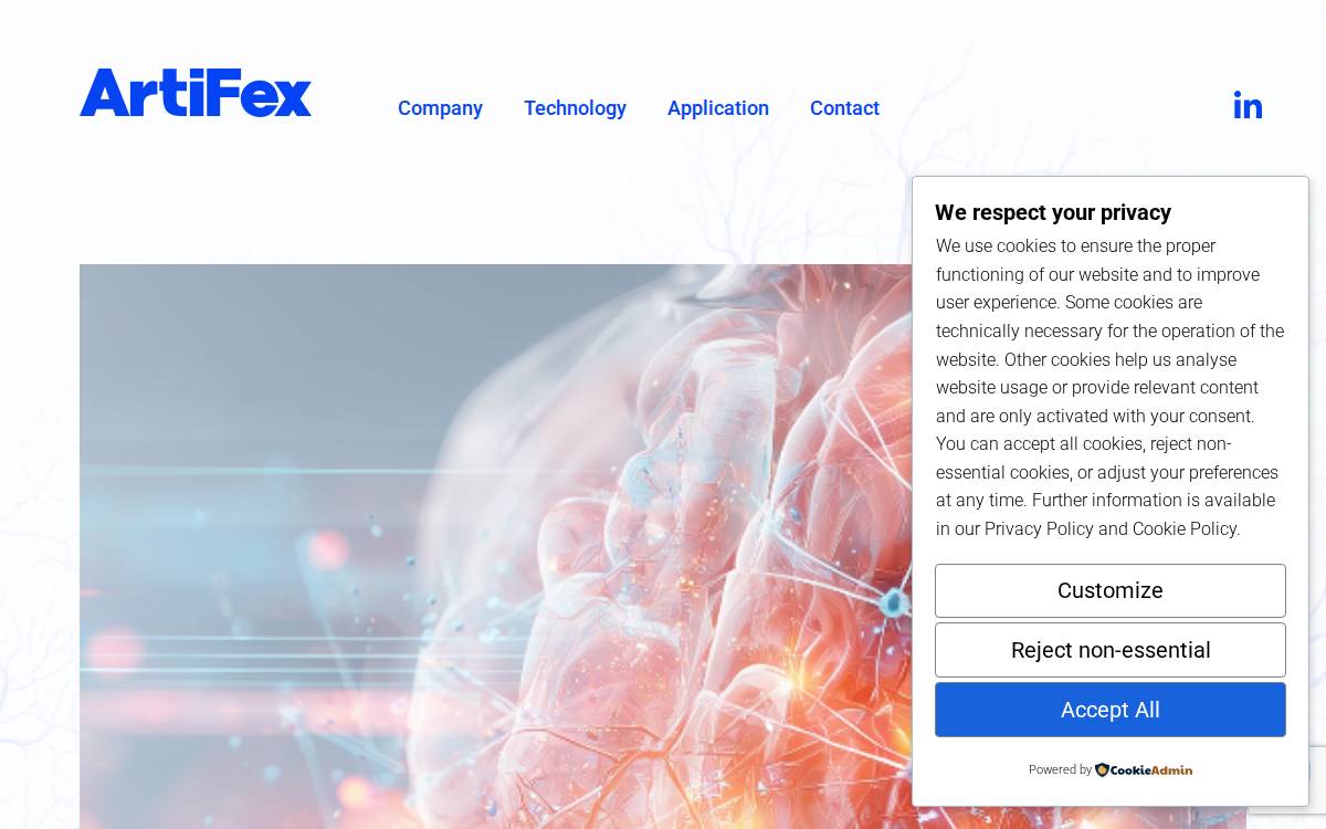Artifex website preview