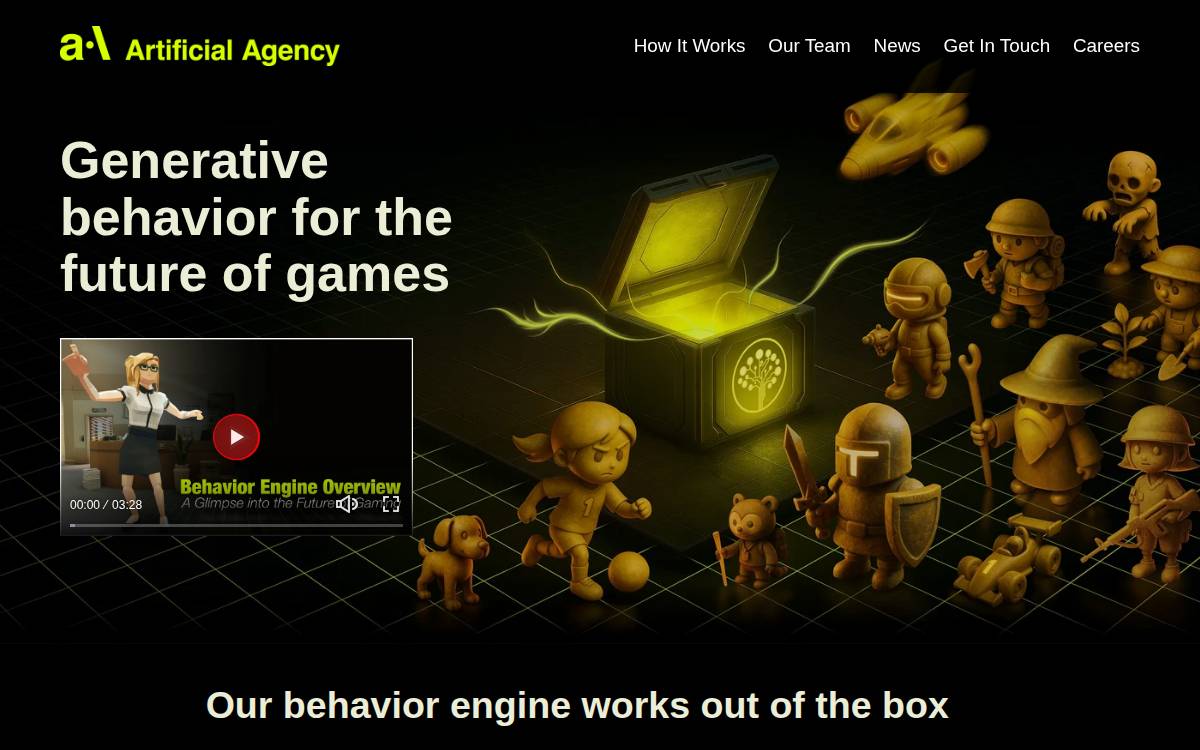 Artificial Agency website preview