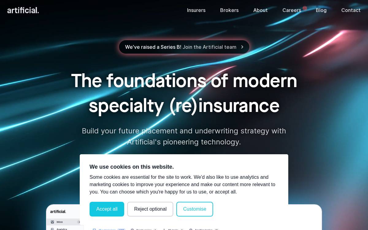 Artificial website preview