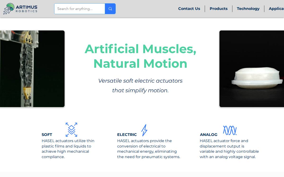 Artimus Robotics website preview