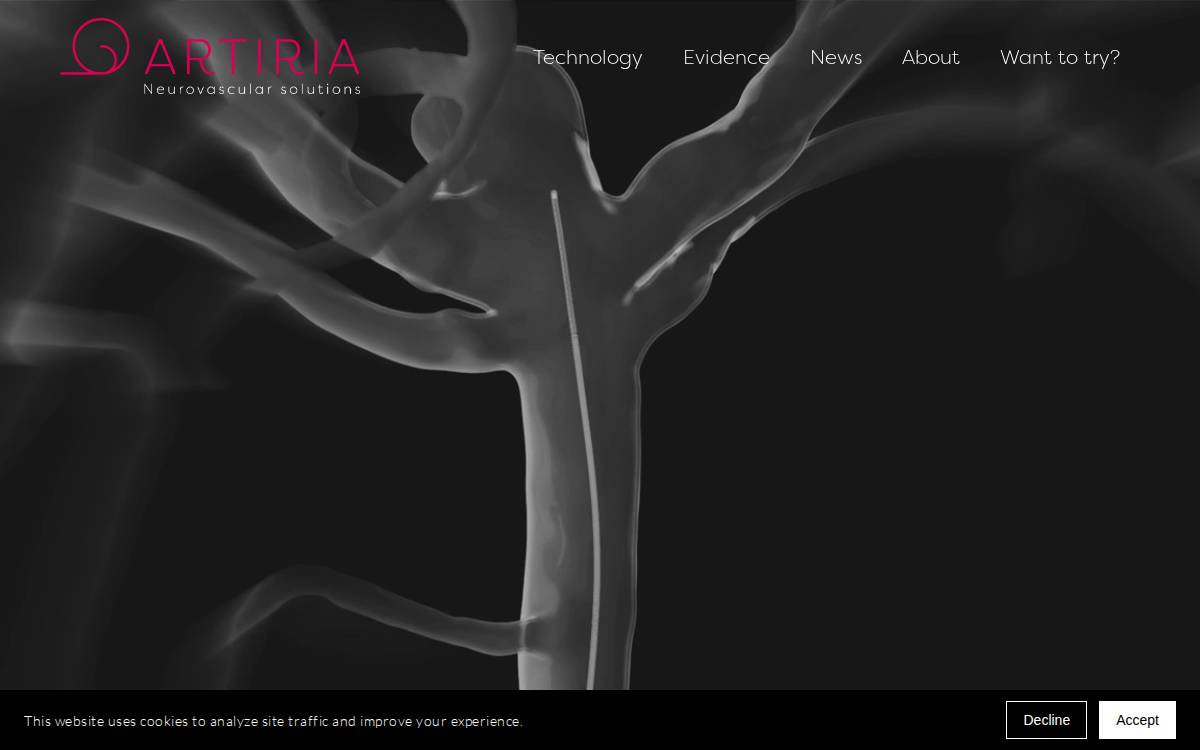 Artiria Medical website preview