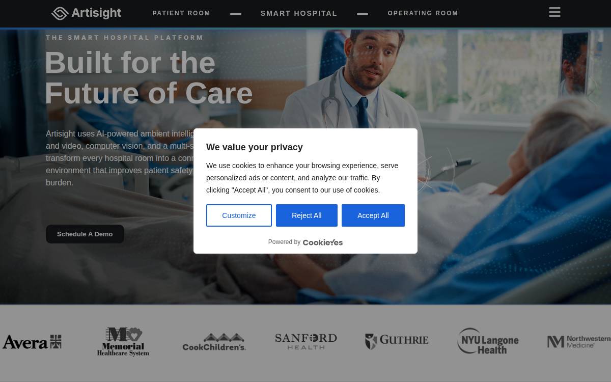Artisight website preview