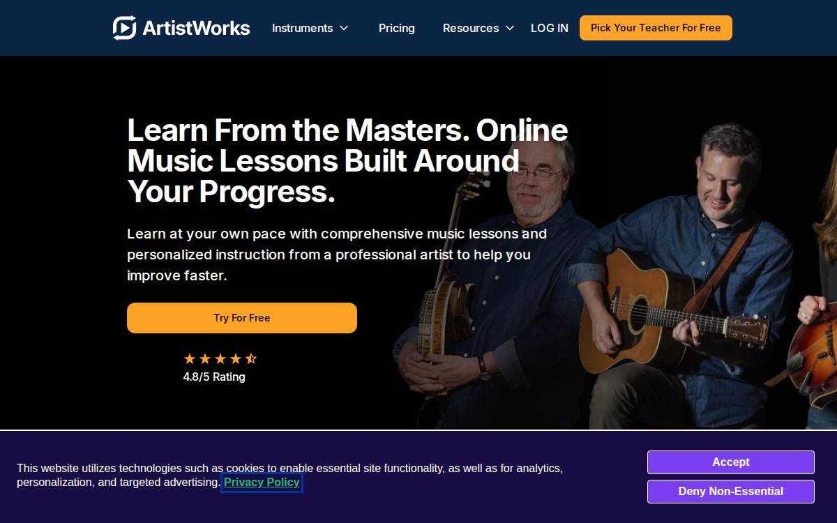Artistworks website preview
