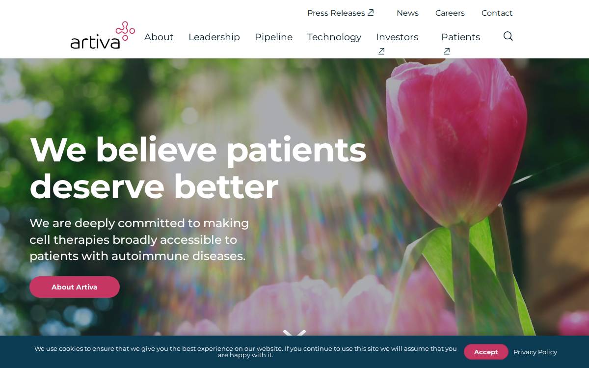 Artivabio website preview