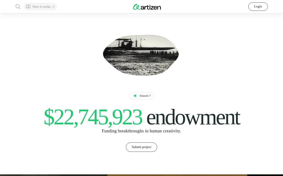 Artizen website preview