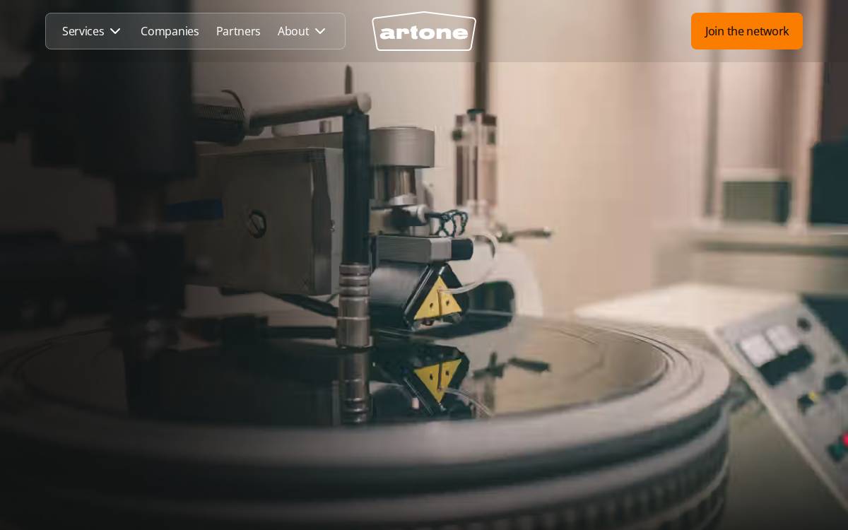 Artonemusic website preview