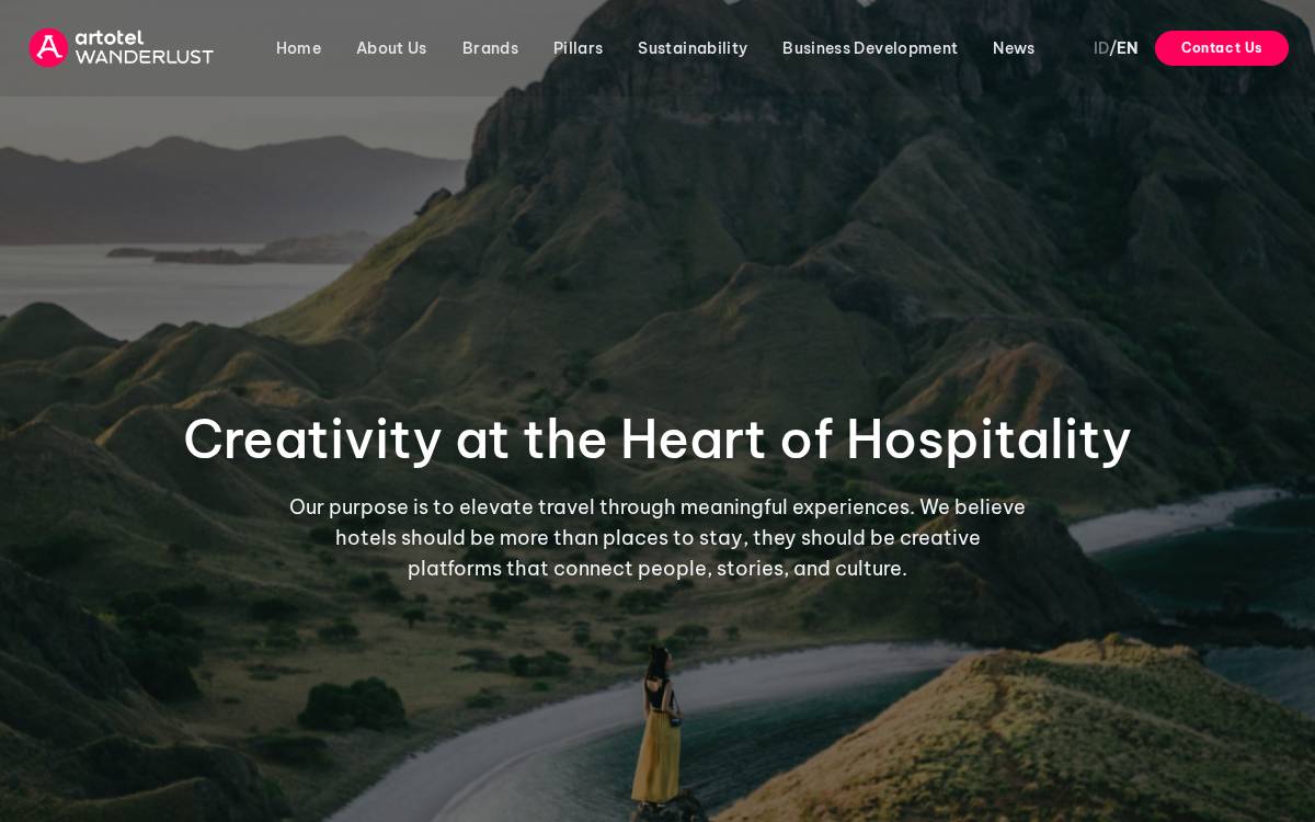 Artotel website preview