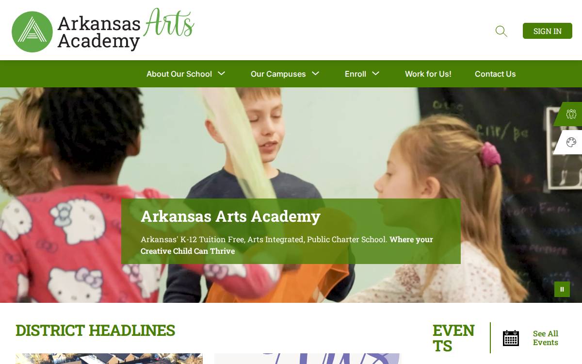 Artsk12 website preview