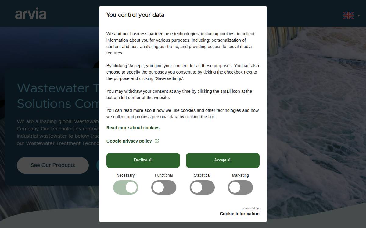 Arviatechnology website preview