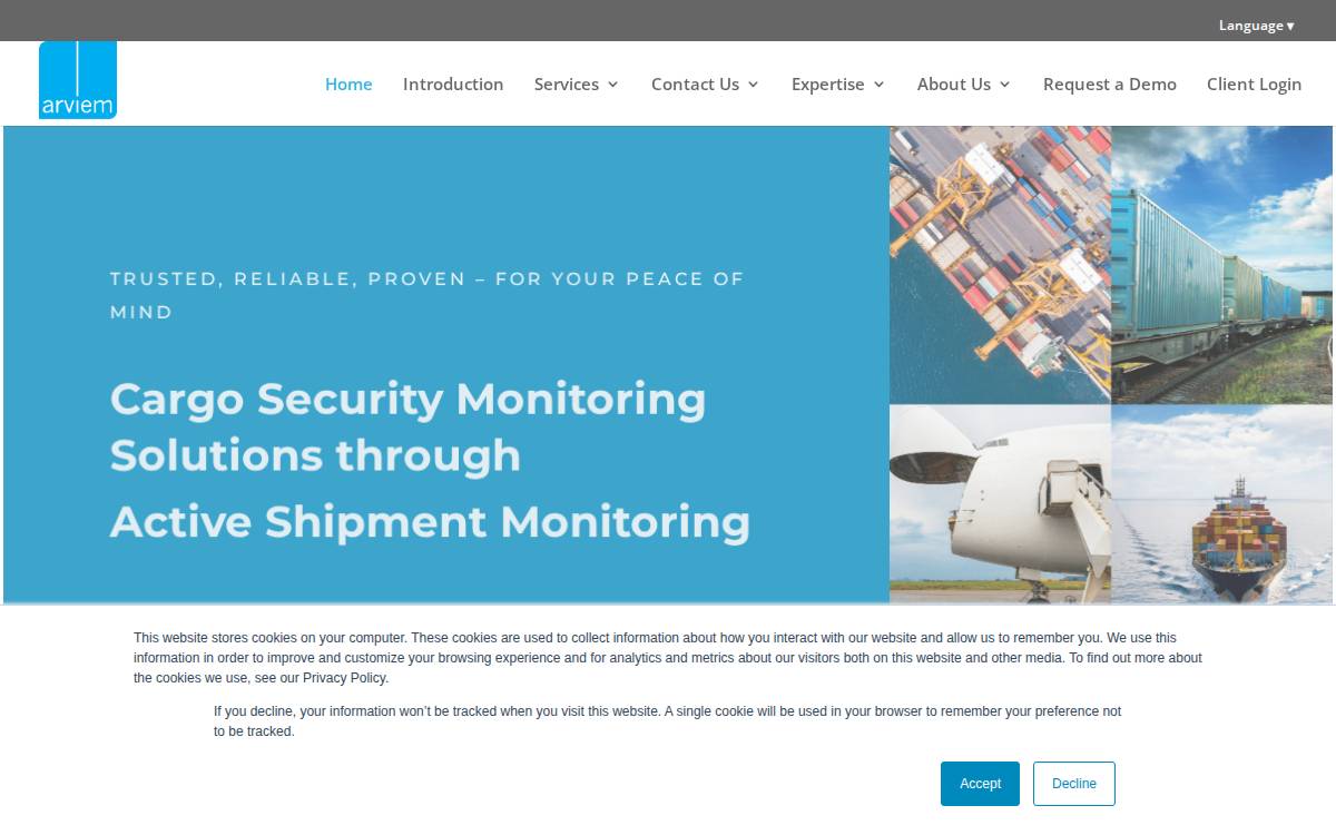Arviem website preview