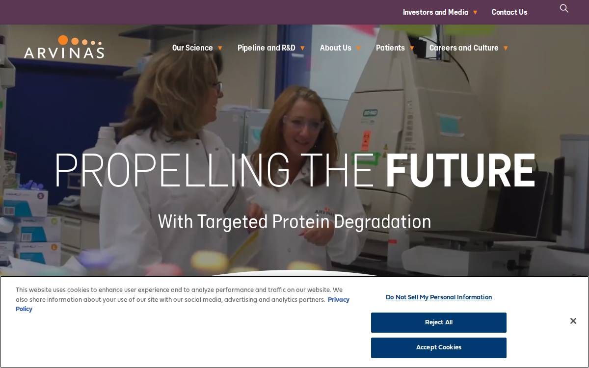 Arvinas Holding Co. LLC website preview