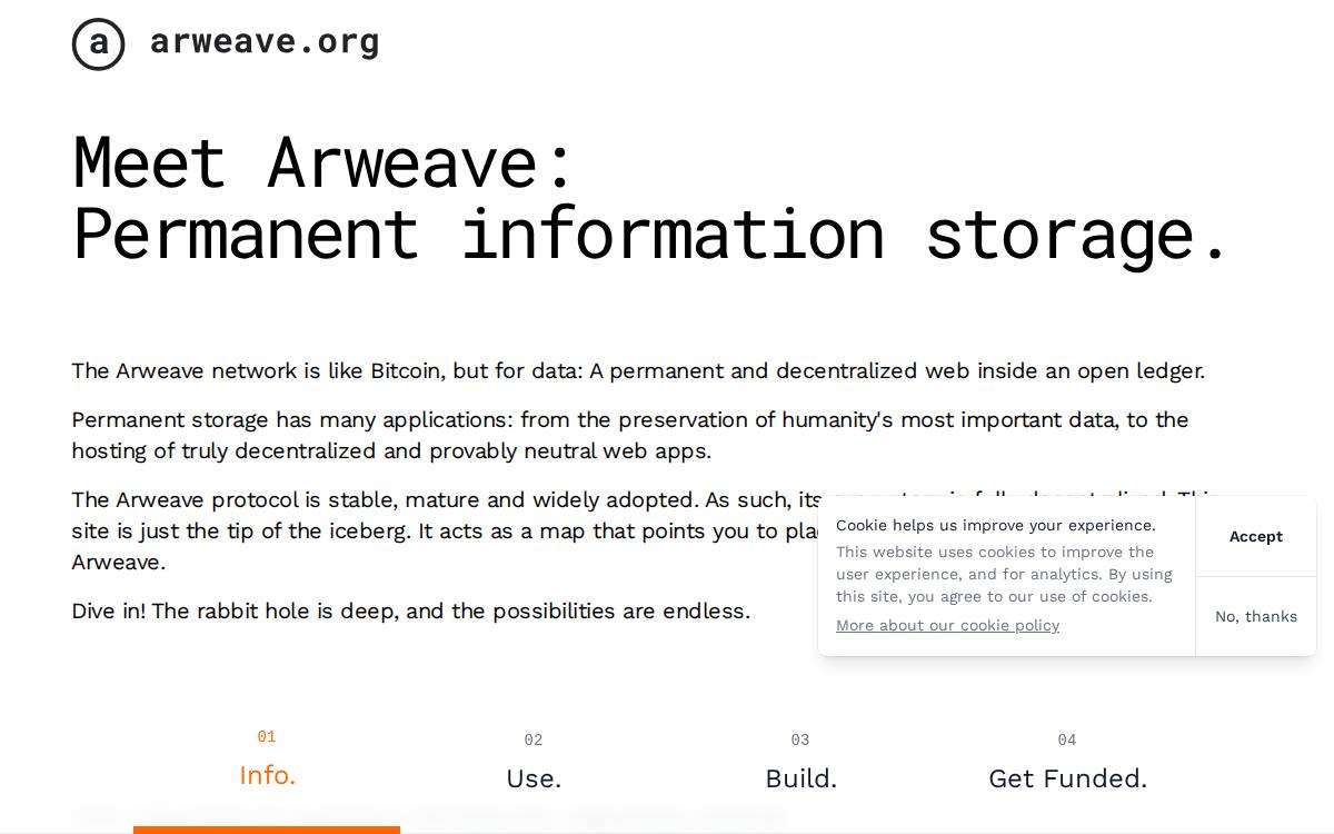 Arweave website preview