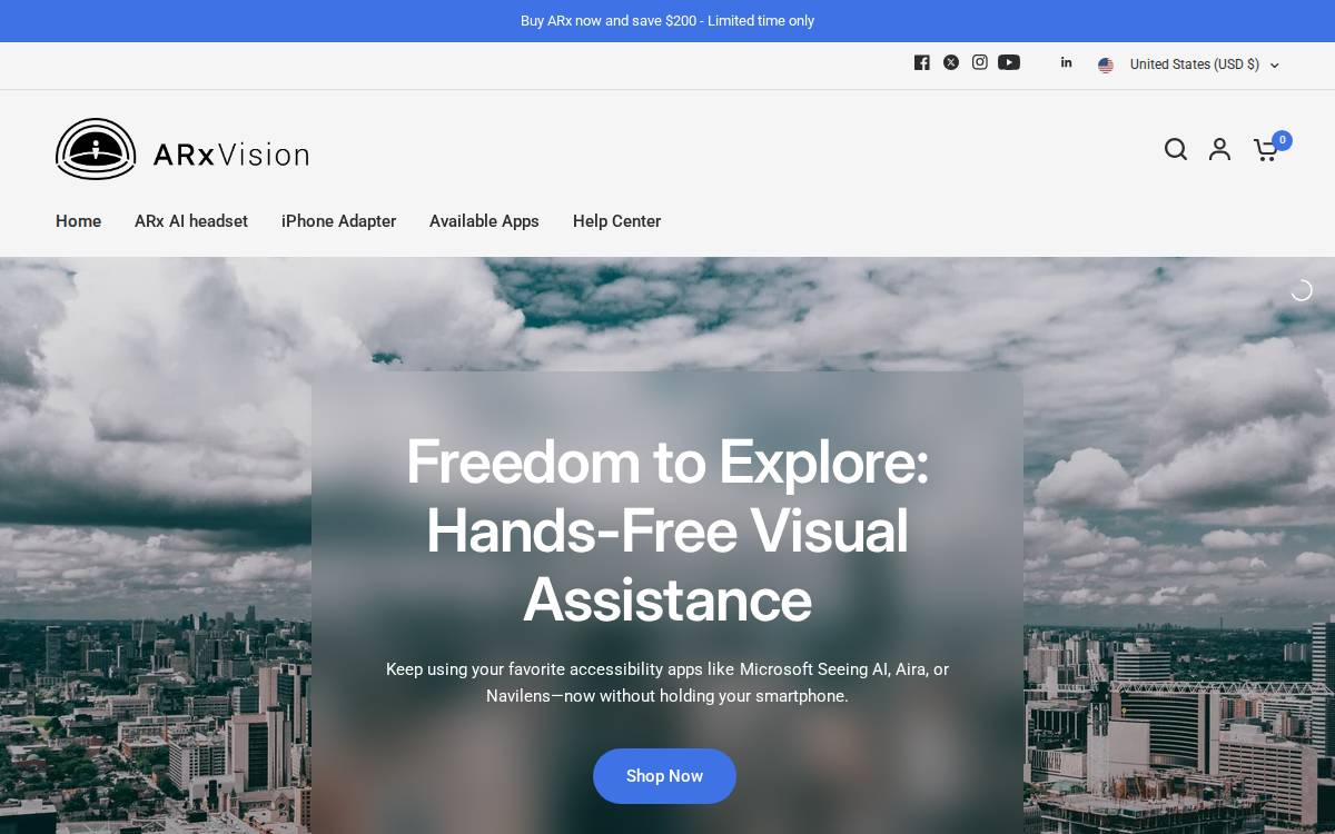 Arx website preview