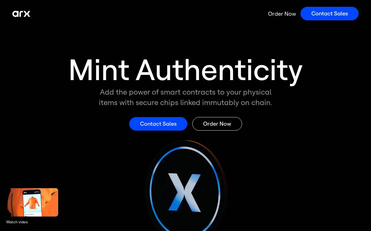 Arx website preview