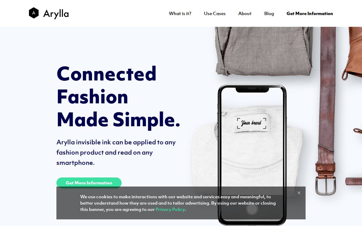 Arylla website preview