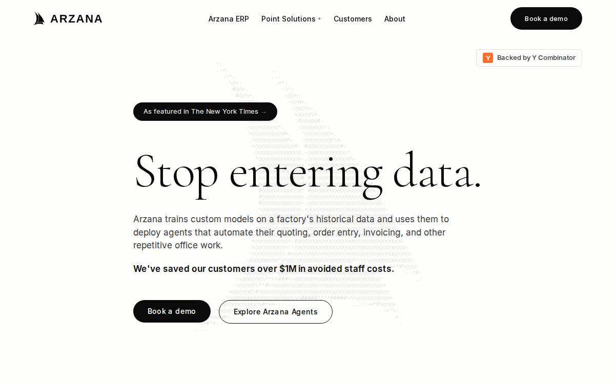 Arzana website preview