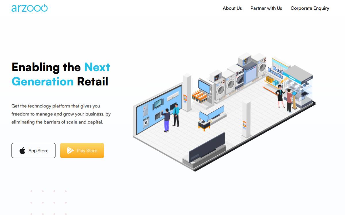 Arzooo website preview