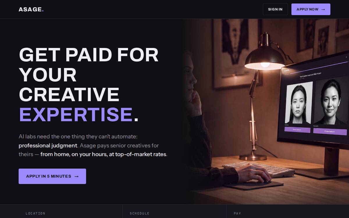 Asage website preview