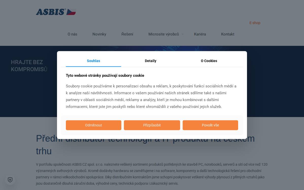 ASBIS CZ website preview