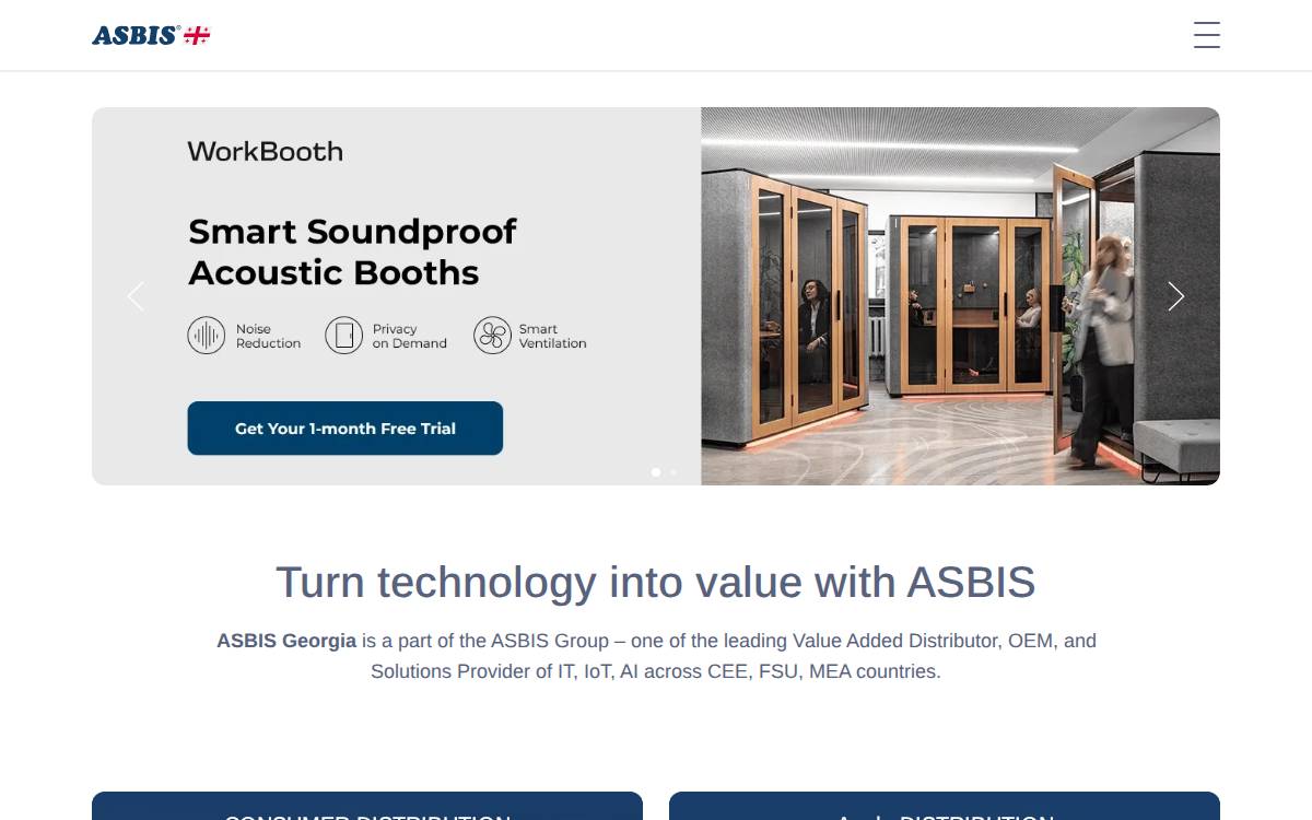 ASBIS Georgia website preview