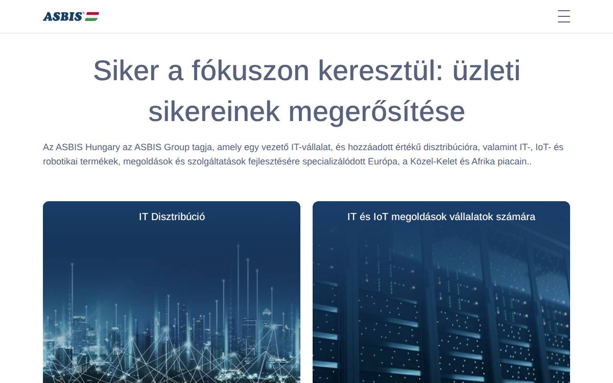 ASBIS Hungary website preview