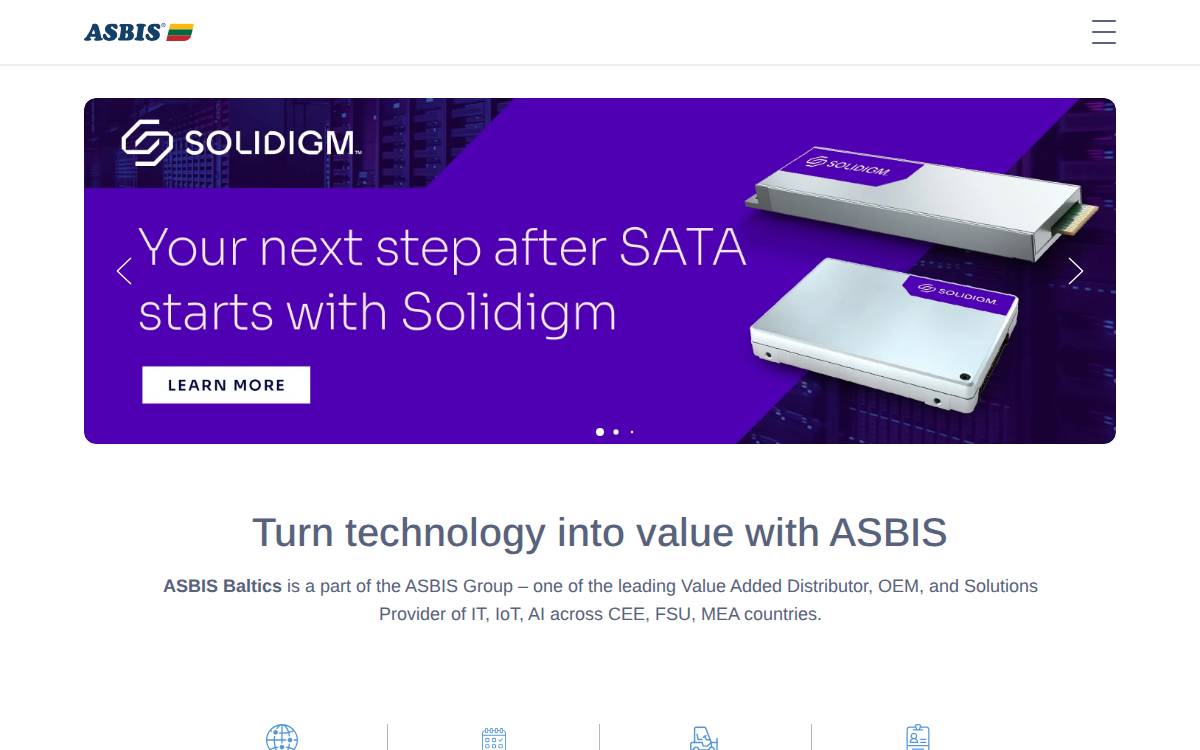 ASBIS Lithuania website preview