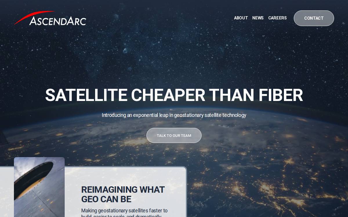 Ascend Arc website preview