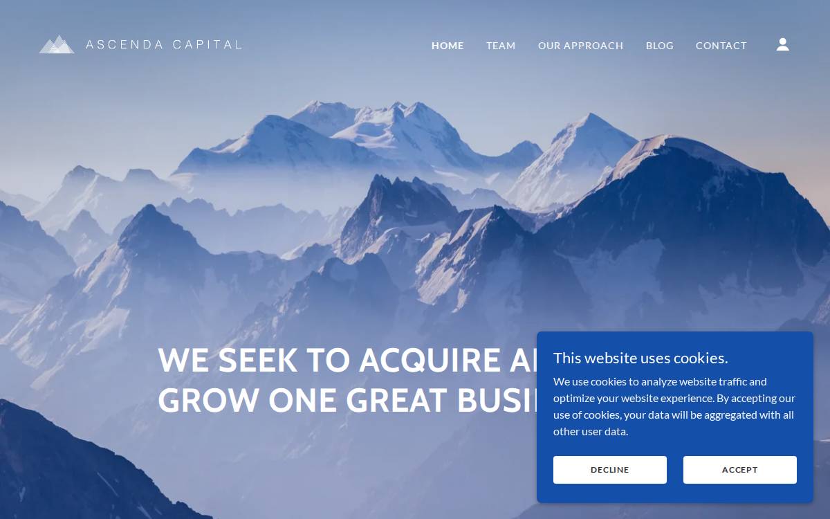 Ascendacapital website preview