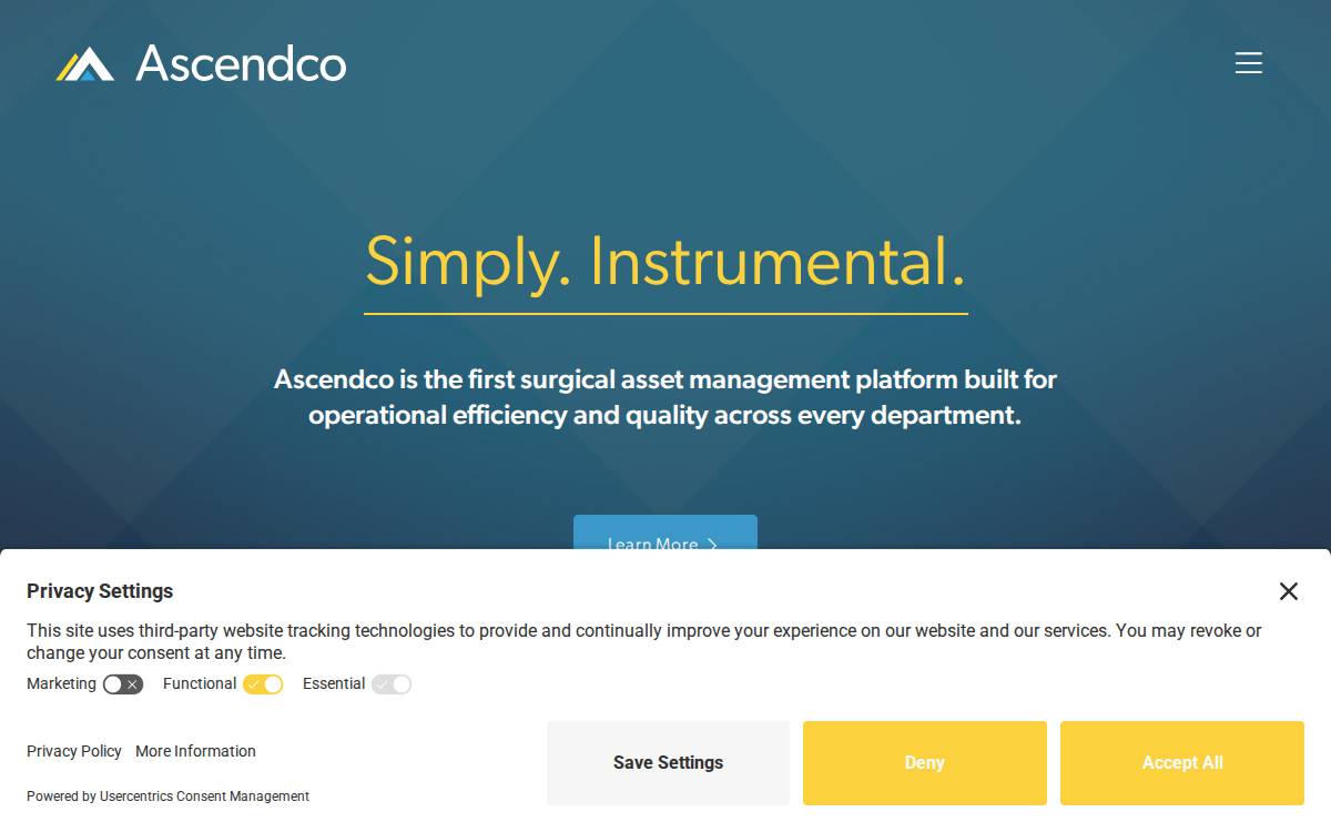 Ascendco Health website preview