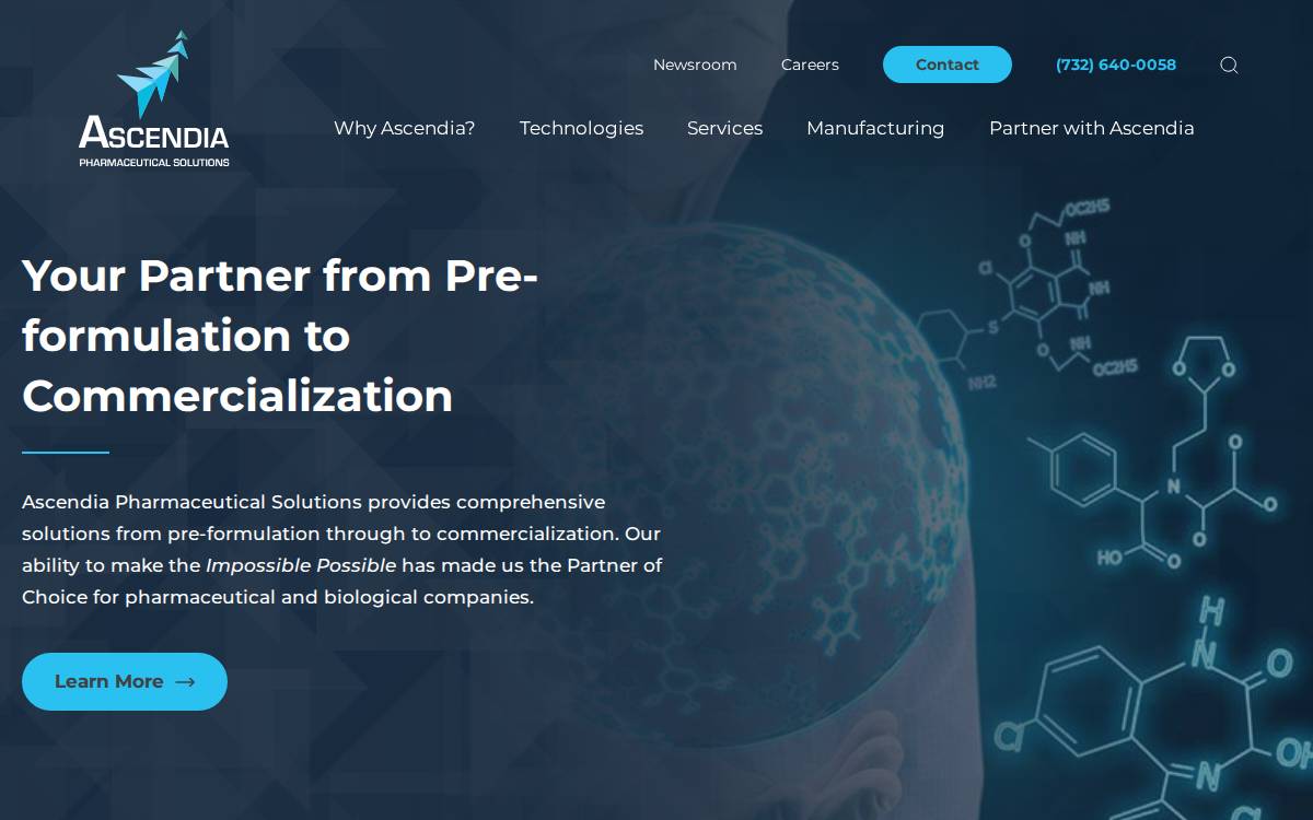 Ascendiapharma website preview