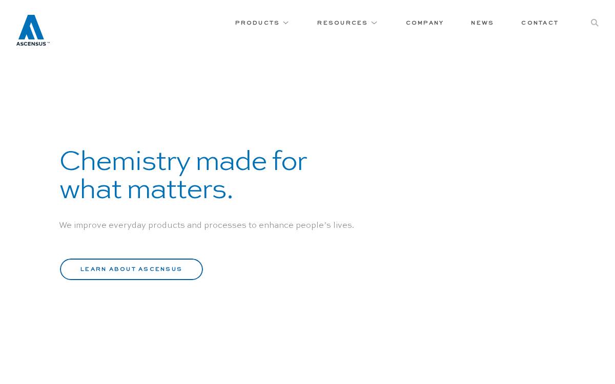 Ascensus Specialties website preview