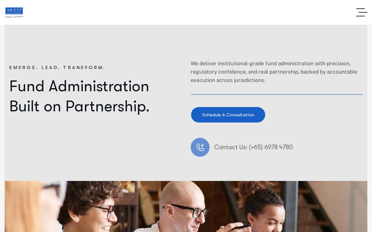Ascent funds website preview