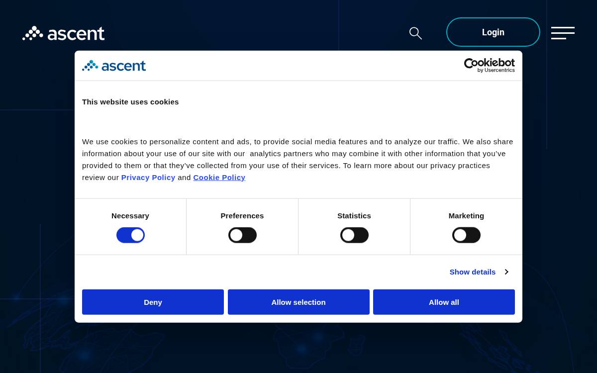Ascent Global Logistics website preview