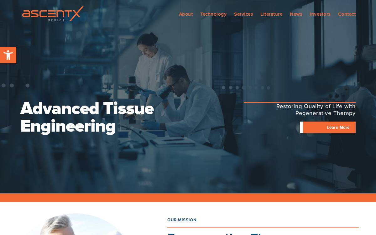 AscentX Medical website preview