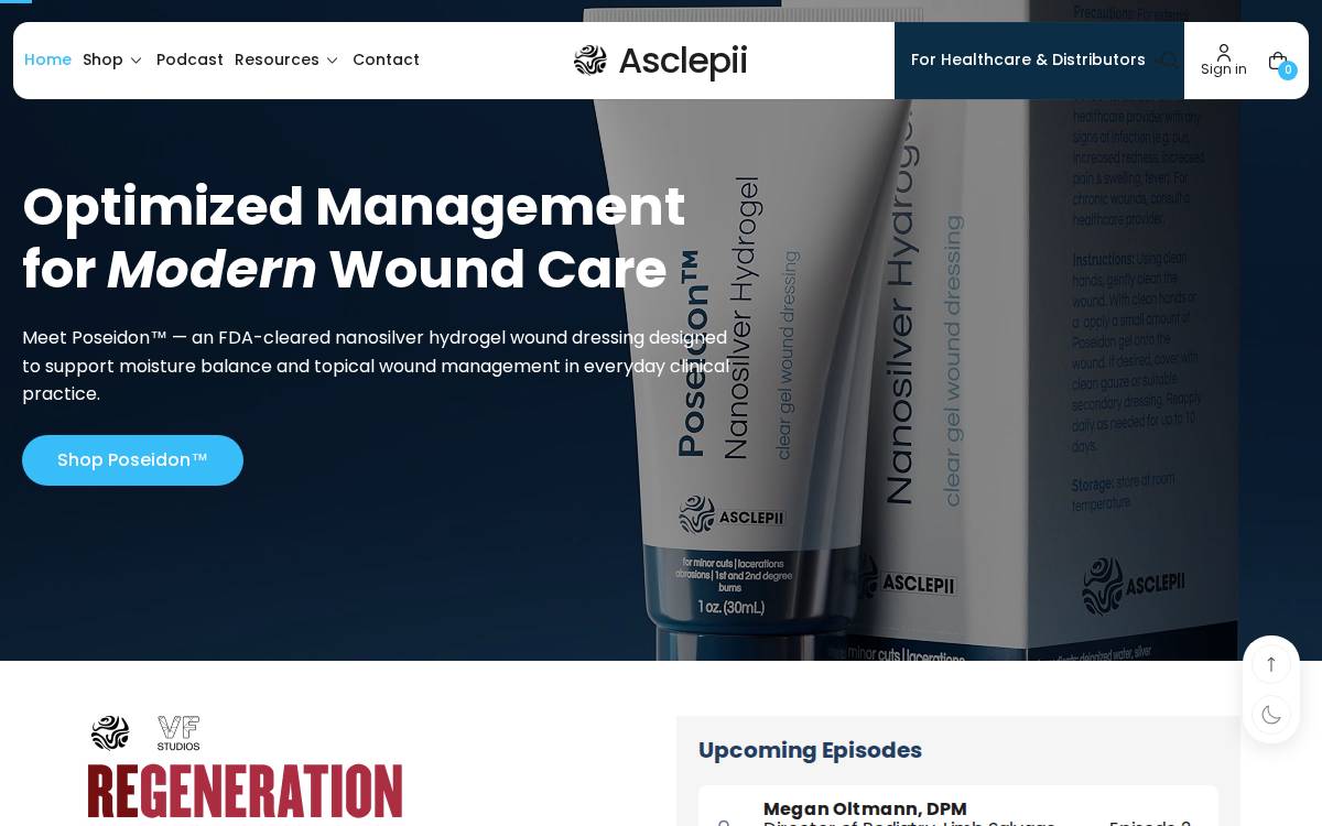 Asclepii website preview