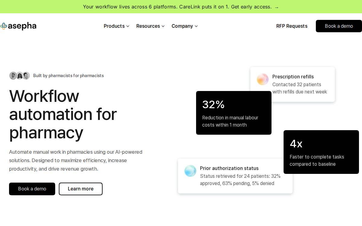 Asepha website preview