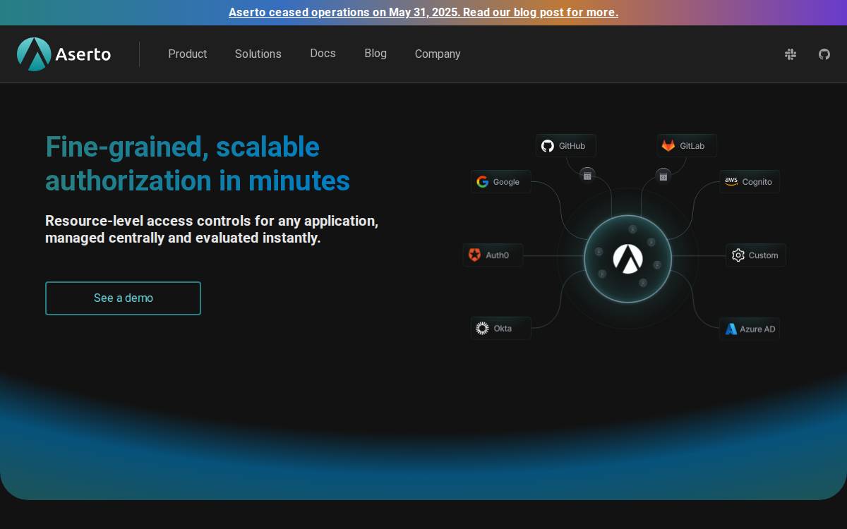 Aserto website preview