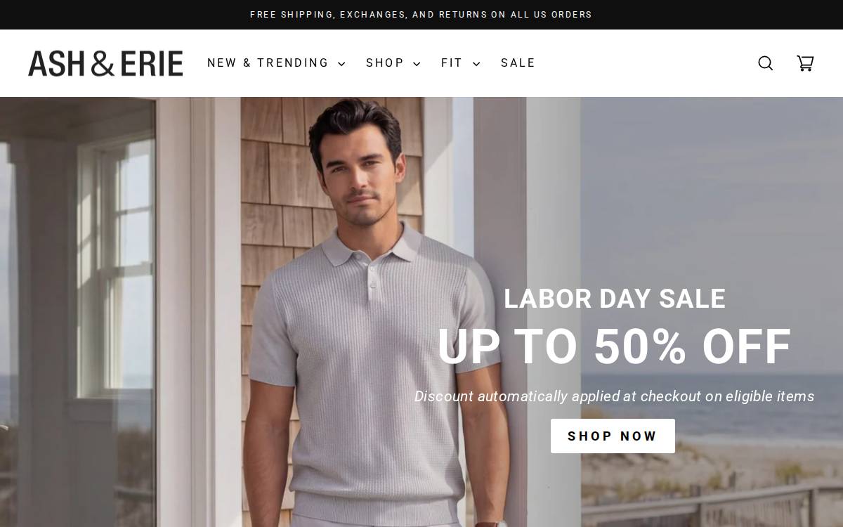 Ash & Erie website preview