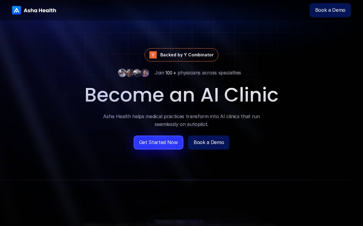 Asha Health website preview