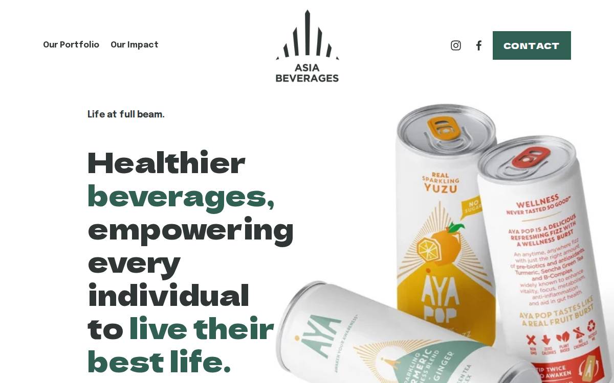 Asiabevco website preview
