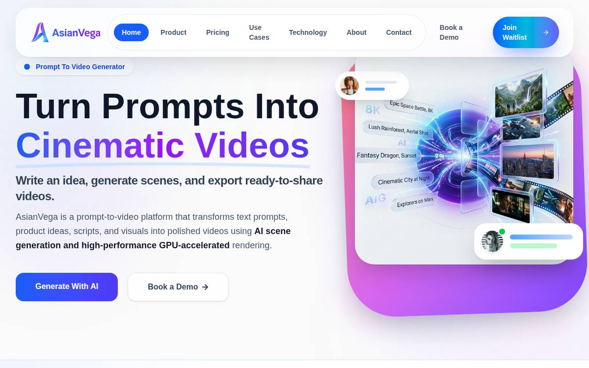 Asianvega website preview