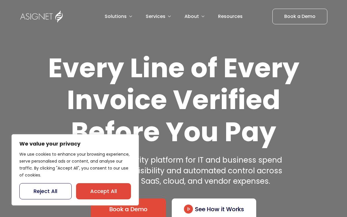 Asignet website preview